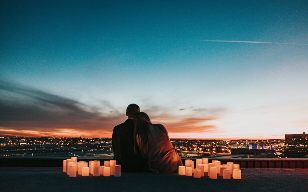 Core Values Counseling Blog Photo, Portland, OR. couple sitting with candles.