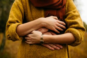 couple outdoors, holding hands. EMDR therapy photo for Core Values Counseling Portland Hillsboro