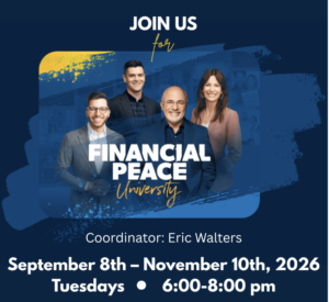 Image of a flyer advertising Financial Peace University with Eric Walters of Core Values Counseling, Hillsboro, Portland, Beaverton, OR